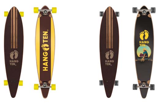 Os longboards e skates da Hang Ten