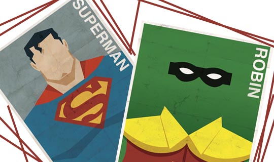 Design minimalista x paixão por super-heróis